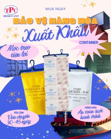 Dây treo hút ẩm giúp hạn chế hơi ẩm container hiệu quả