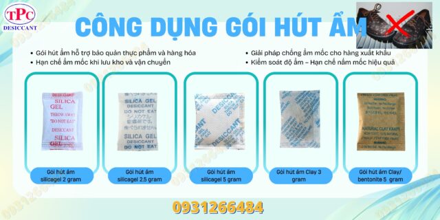 Công dụng gói hút ẩm trong chống ẩm mốc hàng hóa