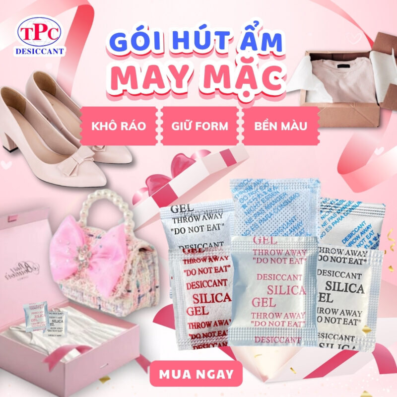 Gói hút ẩm cho hàng may mặc