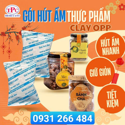 Gói hút ẩm Clay dùng cho thực phẩm và hàng đóng gói