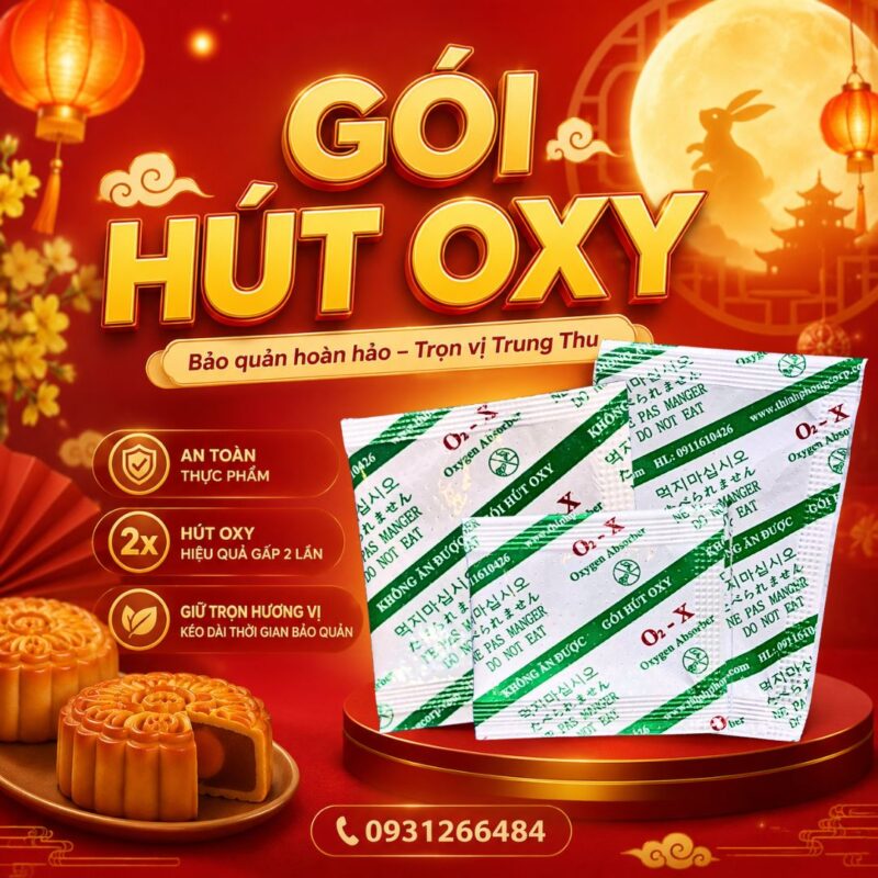 Gói hút oxy O2X cho bánh trung thu