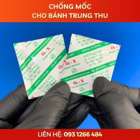 Hút oxy bánh trung thu bằng gói O2X