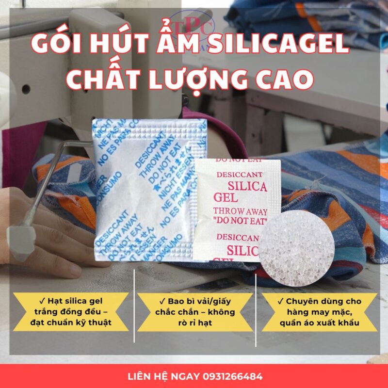 Gói hút ẩm dùng trong thùng carton