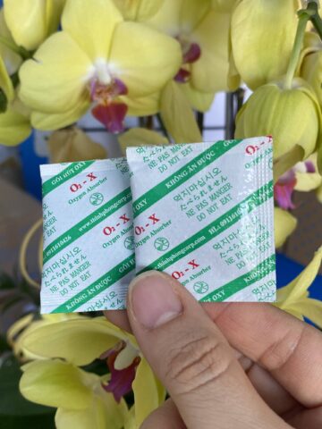 Các quy cách gói hút oxy 30cc 50cc và 100cc