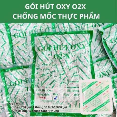 Hút oxy bánh trung thu bằng gói 30cc